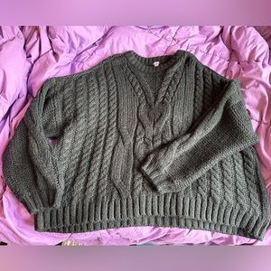 Black Aerie cable knit sweater